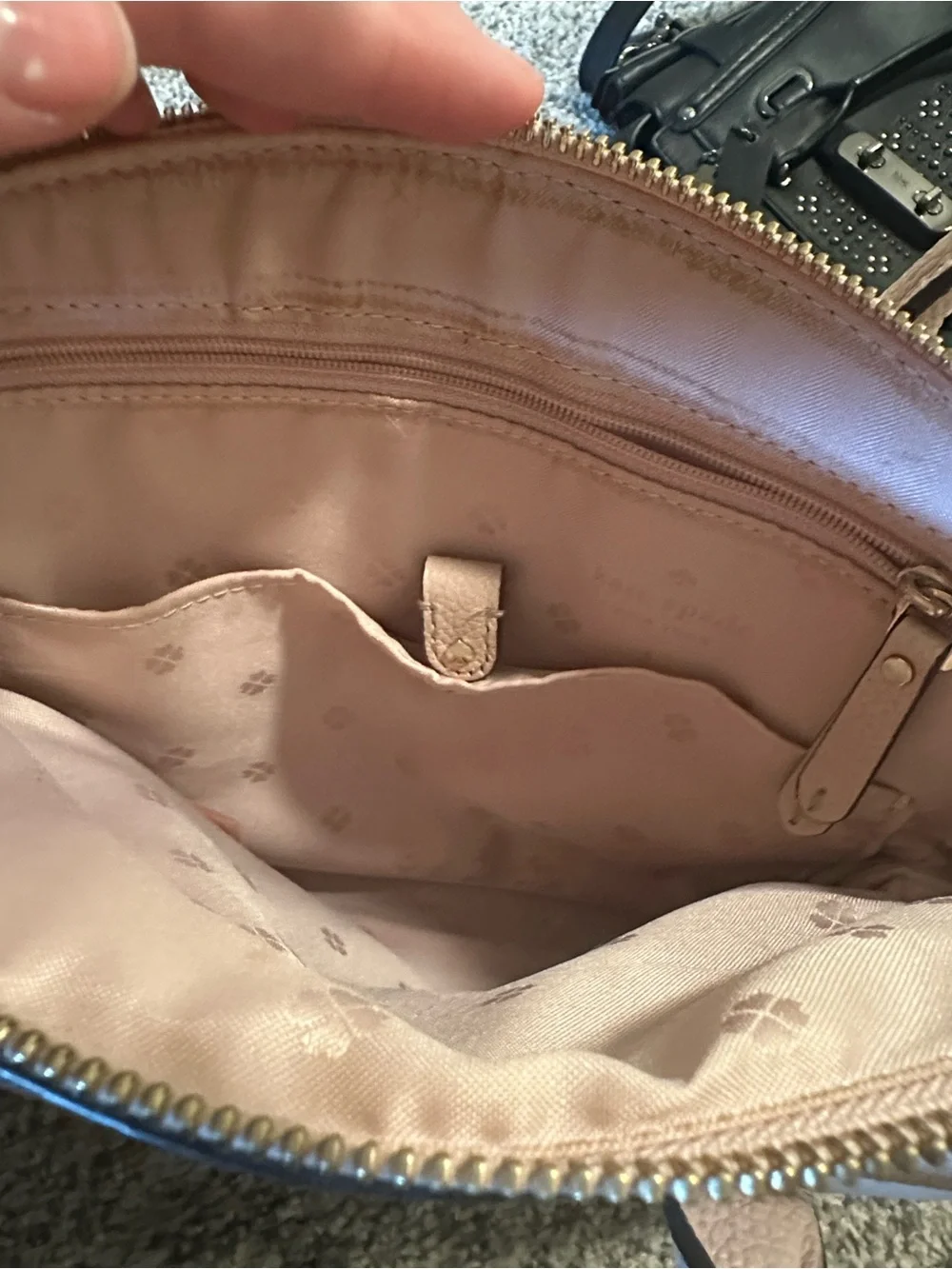 kate spade Blush Pink Leather Satchel with Detachable Strap